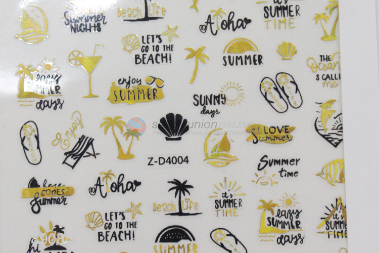 High quality multicolor paper nail stickers decorative nail stickers