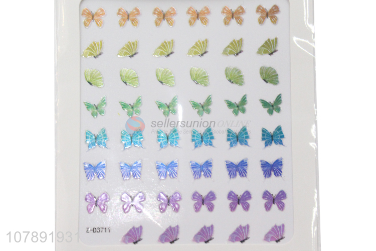 Good sale cheap price decorative women nail butterfly stickers