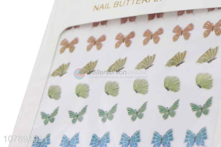 Good sale cheap price decorative women nail butterfly stickers