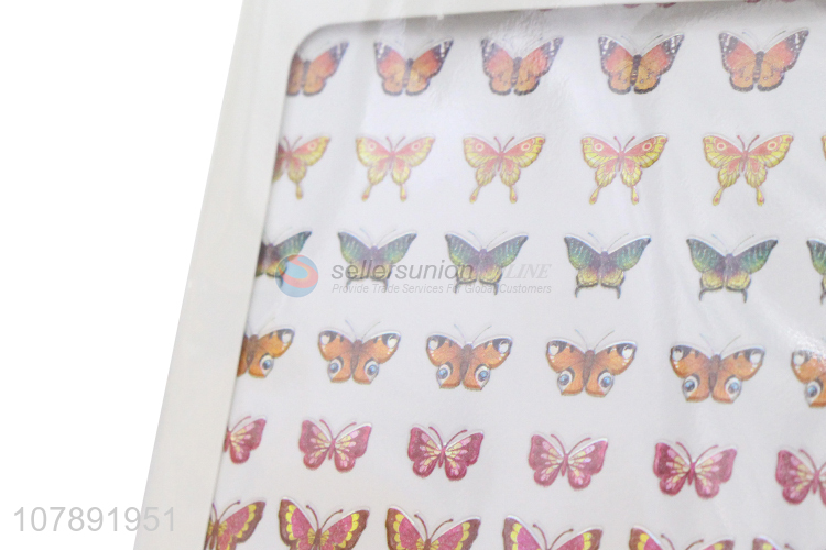 Top selling eco-friendly colourful nail butterfly stickers