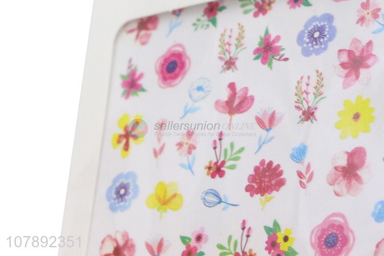 China factory colourful flower diy paper nail art stickers wholesale
