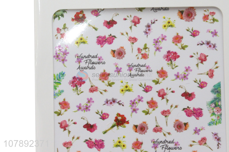 Online wholesale non-toxic flower pattern women nail art stickers
