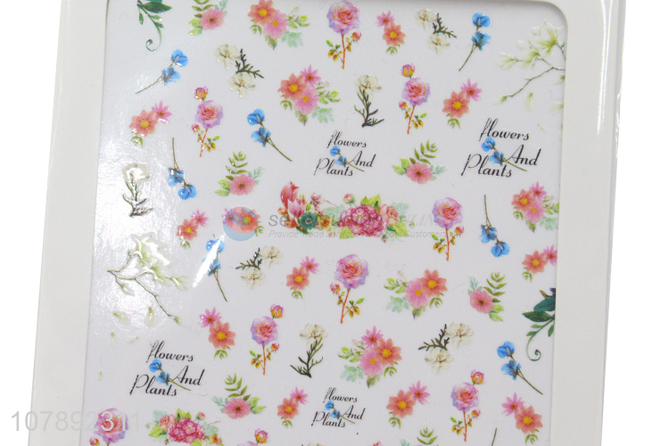 Good price multicolor flower pattern nail wraps nail stickers