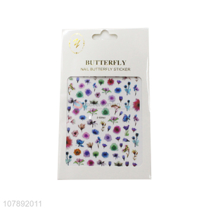 Hot sale long lasting flower pattern nail art stickers