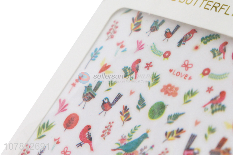 New arrival colourful paper lady nail wraps nail art stickers for decoration