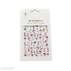 New style fashion flower pattern nail wraps nail art stickers