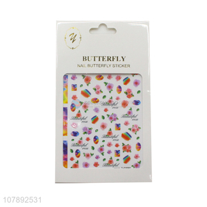 China products colourful flower pattern mini nail art stickers