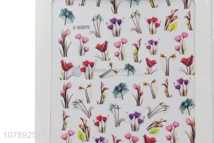 New style fashion flower pattern nail wraps nail art stickers