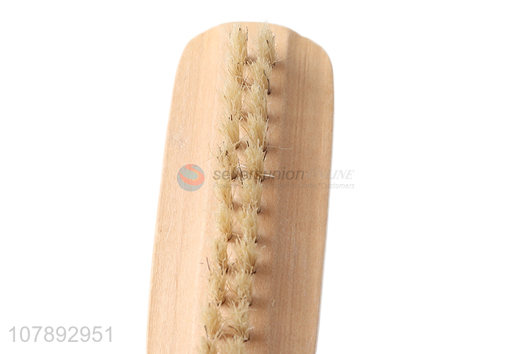 China products double-sided wooden handle bath body exfoliating brush
