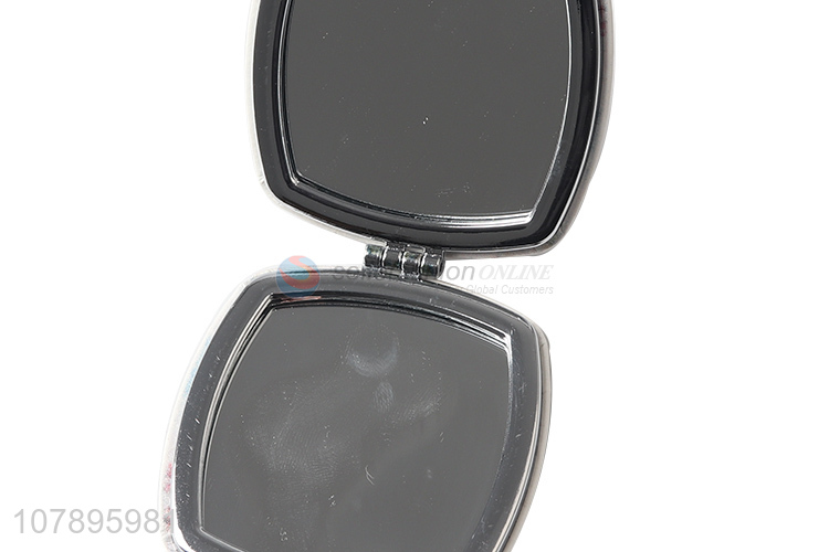 Hot selling delicate folding makeup mirror double sided compact mirror