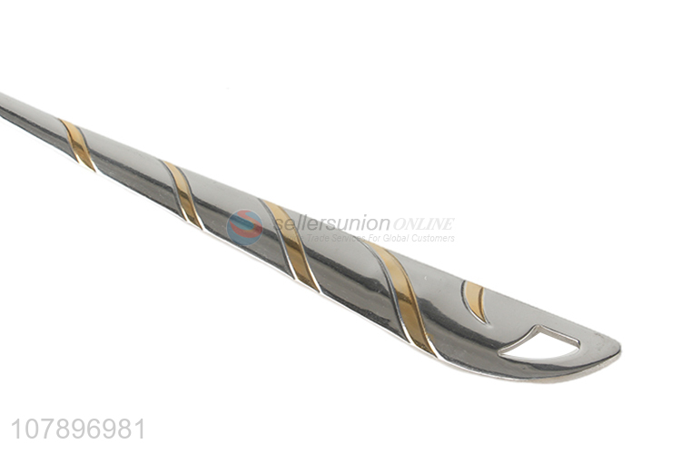 New arrival silver long handle stainless steel cooking shovel