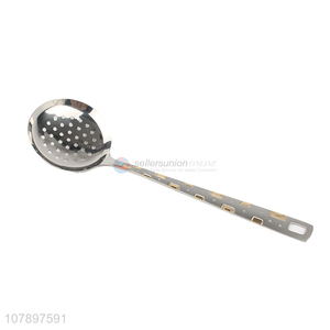 Hot selling silver stainless steel long handle hot pot colander