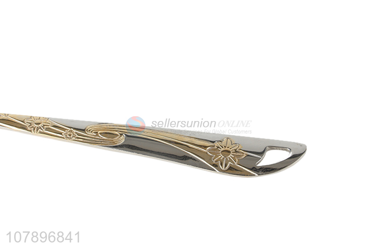 High quality carved stainless steel shovel with oblique handle