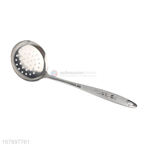 Good wholesale price silver stainless steel long handle colander