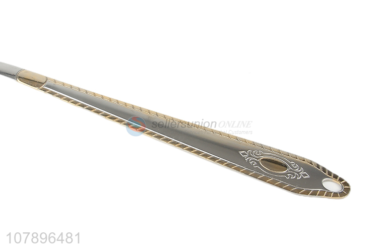Low price wholesale silver stainless steel spatula with long handle