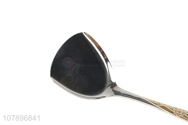 High quality carved stainless steel shovel with oblique handle