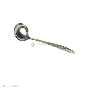 High quality silver stainless steel long handle hot <em>pot</em> spoon
