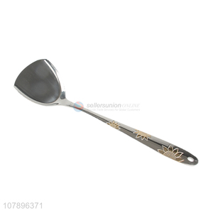 China export silver sunflower engraving stainless steel spatula