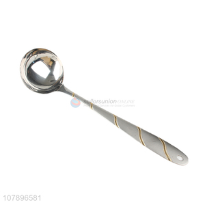 Good price silver long handle stainless steel hot <em>pot</em> <em>soup</em> spoon
