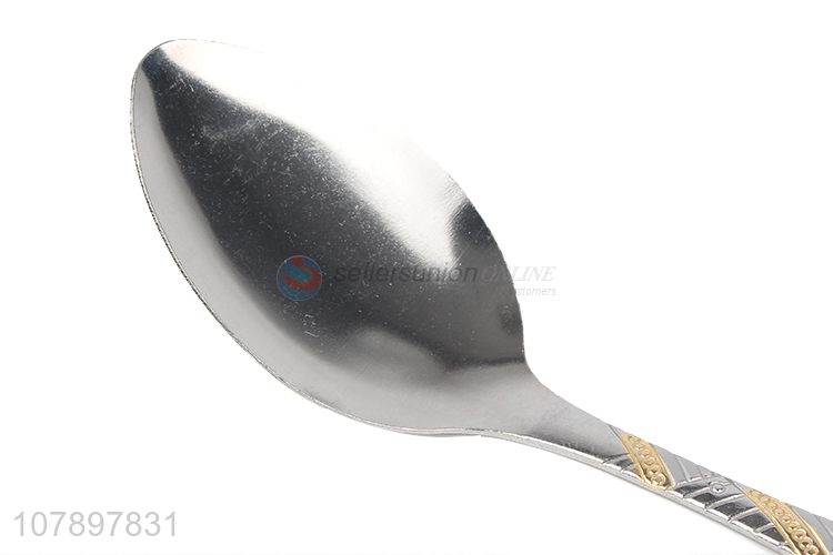 Yiwu wholesale stainless steel food grade eating pointed spoon