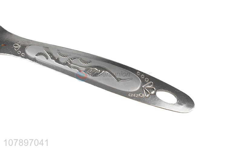 Hot selling silver stainless steel short handle rice spoon