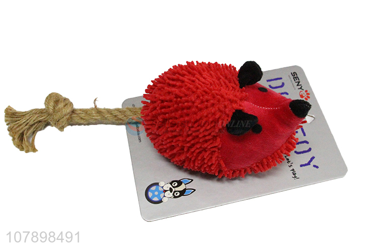 New design multicolor hedgehog shape interactive chew toys for pets