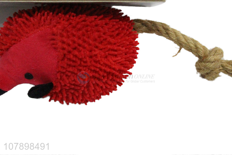 New design multicolor hedgehog shape interactive chew toys for pets