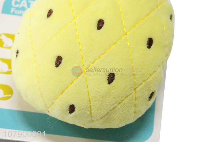 Newest Pineapple Shape Colorful Plush Toy Pet Toy Cat Toy