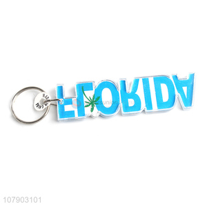 Good Quality Custom Letters Acrylic Key Chain Fashion Key Ring