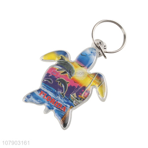 Wholesale Color Printing Turtle Shape Key Chain Cheap Souvenir