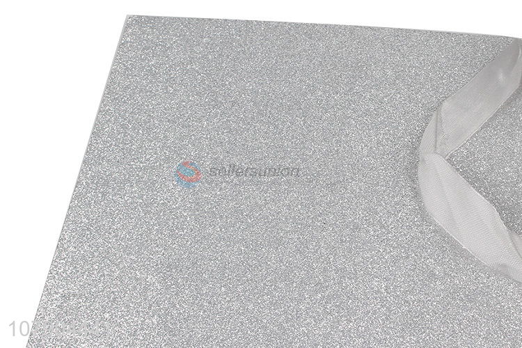 Good price silver paper packaging bag holiday gift bag