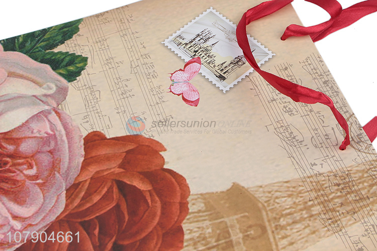 New Arrival Retro Paper Printing Valentine's Day Paper Bag