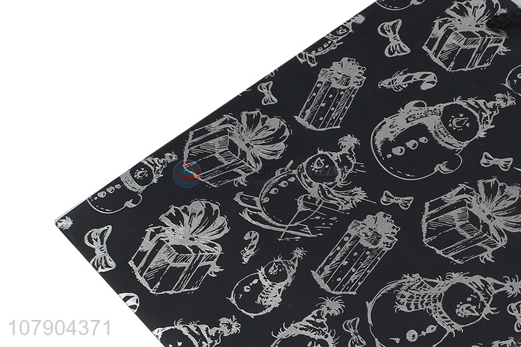 Creative black bronzing pattern holiday gift bag tote bag