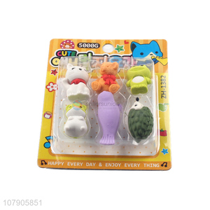 Cute Animal Shape Eraser Funny Pencil Erasers For Students And Office