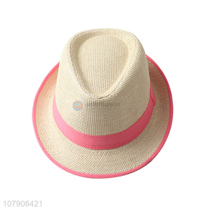 Wholesale women girls paper straw hat summer outdoor beach sun hat