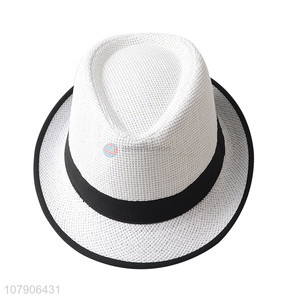 Hot sale casual summer paper straw hat beach fedora hat for men