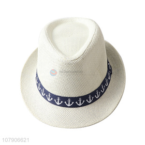 Hot sale fashionable summer breathable fedora panama hat sun hat for men