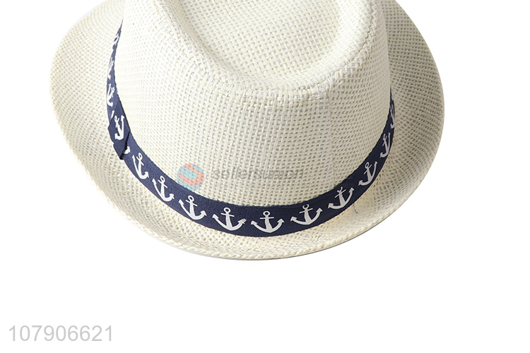 Hot sale fashionable summer breathable fedora panama hat sun hat for men