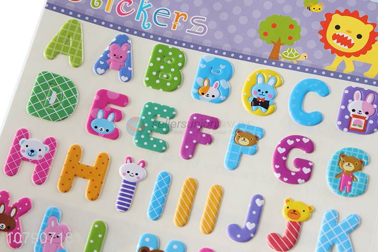 High quality multicolor English alphabet stickers educational toys