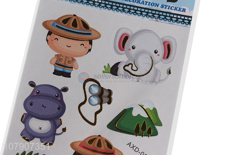 Low price creative cartoon flat children stickers wholesale