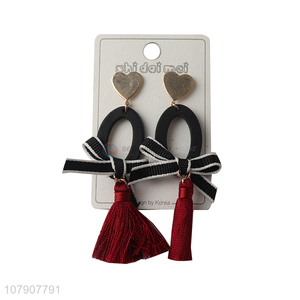 Factory price durable decorative jewelry long tassel earrings for women