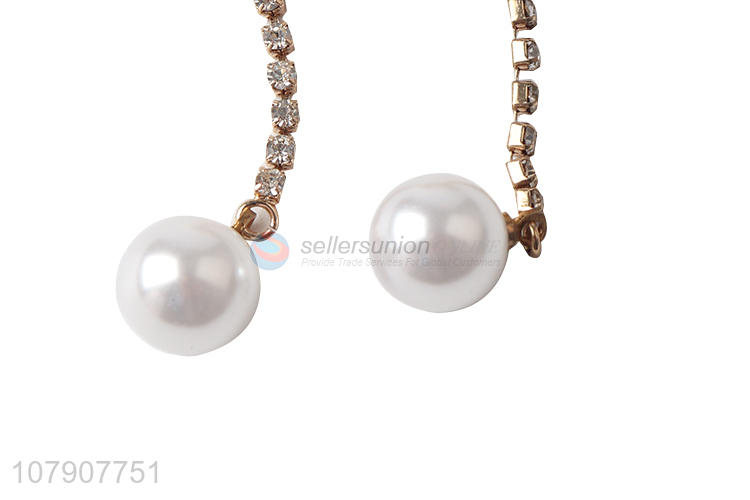 Good sale decorative women jewelry fuzzy earrings with pearls