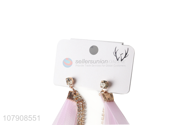 Creative design long style ribbon earrings women jewelry accessories