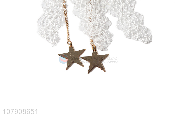 China wholesale long tassel star shape pendant earrings for jewelry