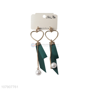 Factory direct sale heart shape jewelry earrings with pearls