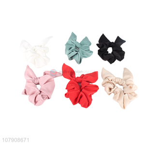 Good sale fashionable ladies elastic hair scrunchies polyester ponytail tie