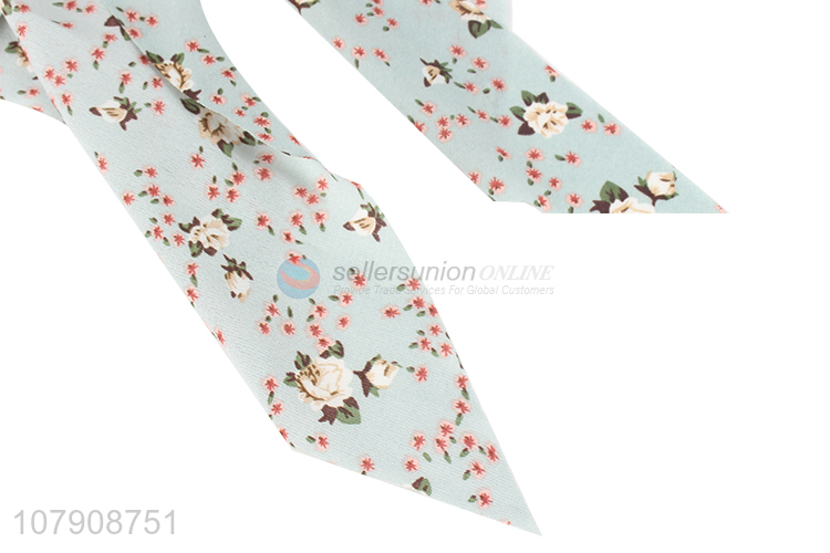 Most popular floral print polyester hair scrunchies scarf hair accessories
