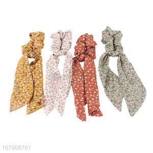 Hot product floral print elastic hair ties hair scrunchies scarf bandanas
