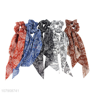 China <em>manufacturer</em> ethnic style hair scrunchies scarf elastic hair ties