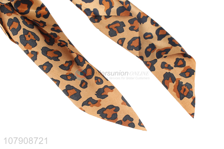 High quality leopard print scarf hair scrunchies ponytail tie headwear